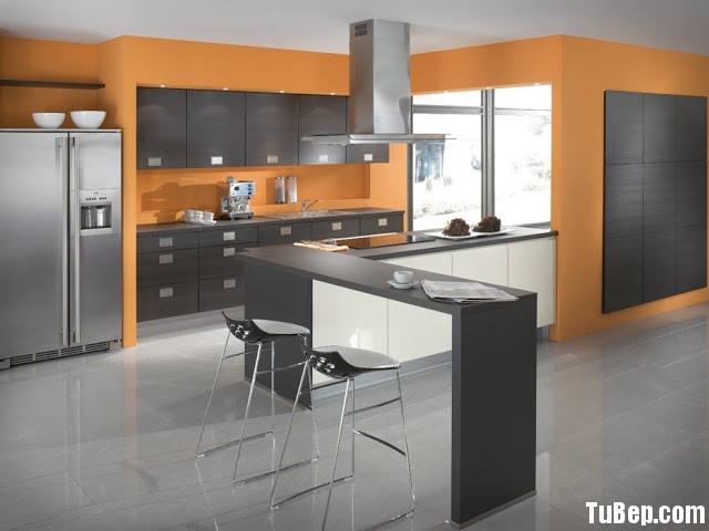  Tủ bếp Acrylic có đảo TVT0305