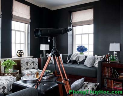 mau den trong phong thuy Nên hạn chế sử dụng màu đen khi trang trí nội thất nhà