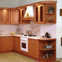 Tủ bếp gỗ xoan đào – TVB619