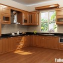 Tủ bếp gỗ Sồi Nga – TVB514
