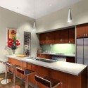 Tủ bếp Laminate màu vân gỗ – TVB0574